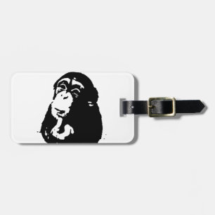 Chimpanzking Chimpanzee, pop Art Thinking Bagagebricka