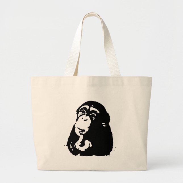 Chimpanzking Chimpanzee, pop Art Thinking Jumbo Tygkasse (Framsidan)