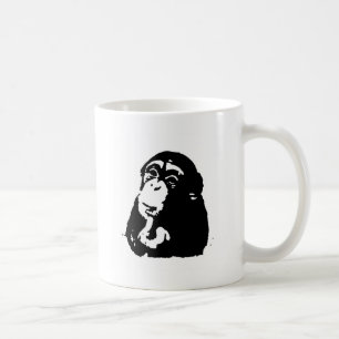 Chimpanzking Chimpanzee, pop Art Thinking Kaffemugg