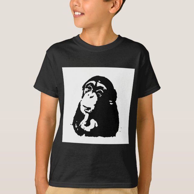 Chimpanzking Chimpanzee, pop Art Thinking Tee (Framsida)