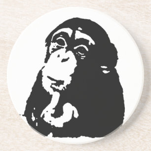 Chimpanzking Chimpanzee, pop Art Thinking Underlägg