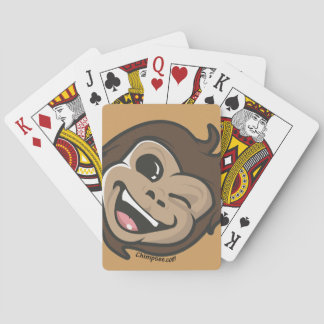 Chimpsee Cute Monkey Adsible Ansikte Casinokort