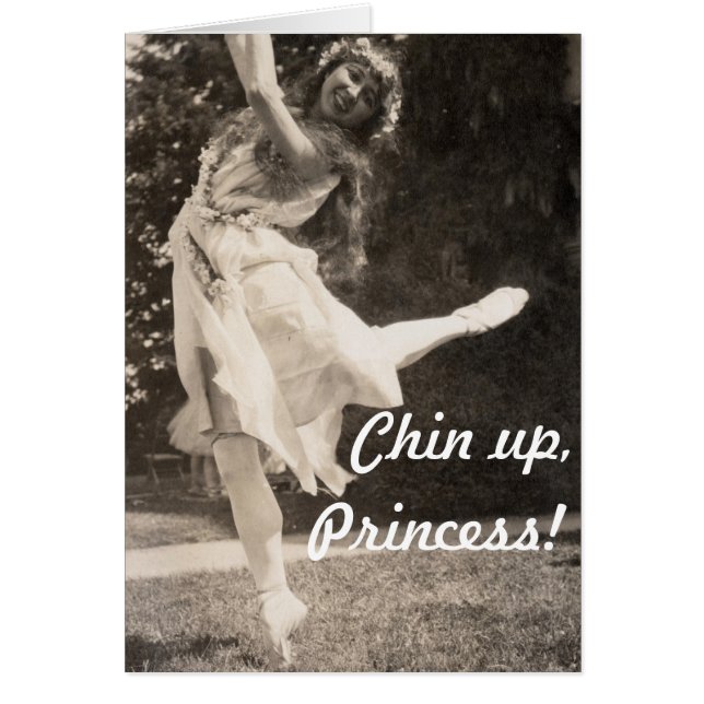Chin Up Hippie Princess Fairy Älva Flower Krona Hälsningskort (Framsidan)