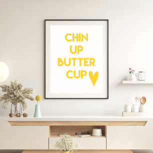 Chin up-knapp Roligt Motivering Poster