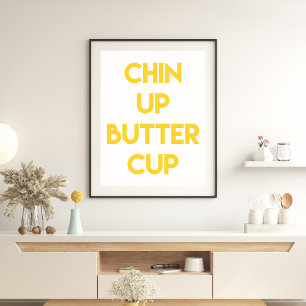 Chin up-knapp Roligt Motivering Poster