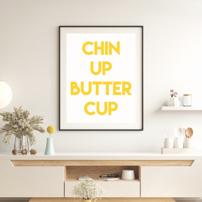 Chin up-knapp | Roligt Motivering Poster (Skapare uppladdad)