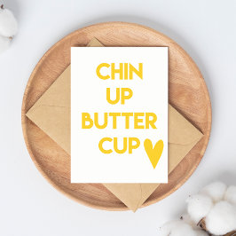 Chin up-knapp | Roligt Motivering Vykort