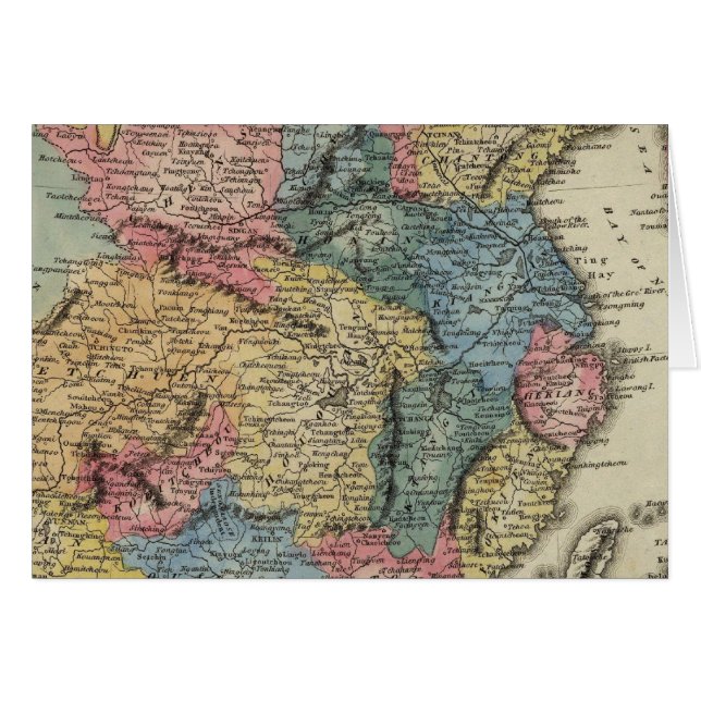 CHINA 2 HÄLSNINGSKORT (Framsidan Horizontal)