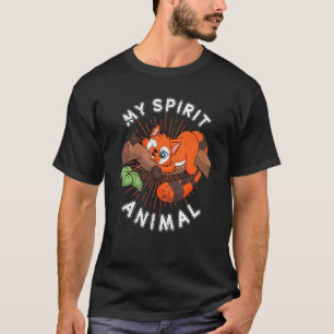 China Animal Forest Spirit Animal Wildlife Red P T Shirt