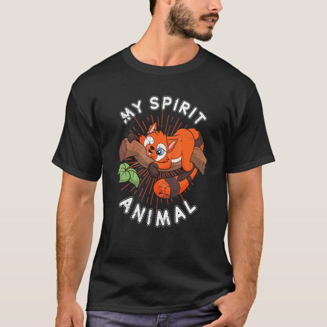 China Animal Forest Spirit Animal Wildlife Red P T Shirt (Framsida)