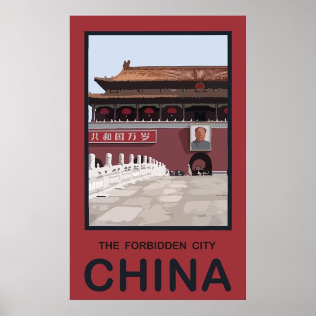 China av förbjuden stad poster (Framsidan)