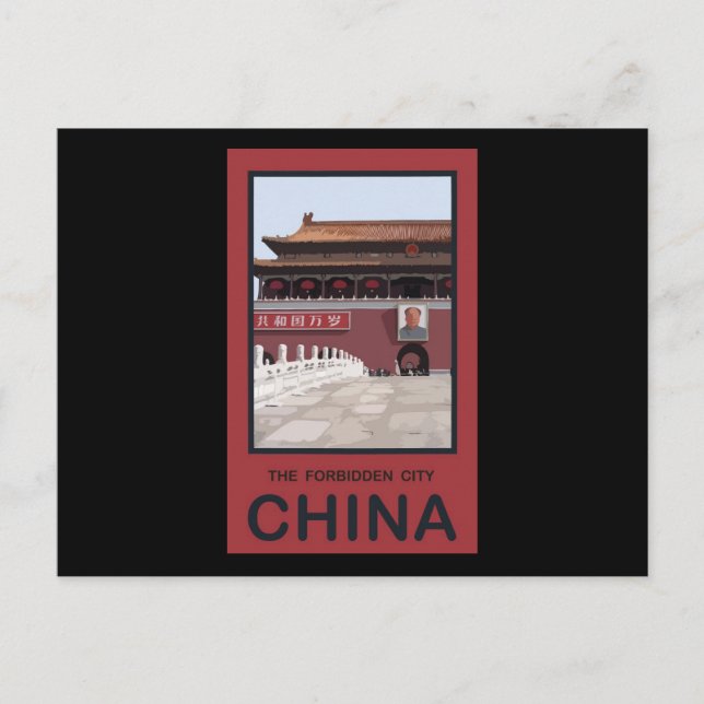 China av förbjuden stad vykort (Framsida)