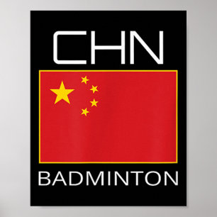China Badminton Team Fläkt Gift China Idrottsman C Poster