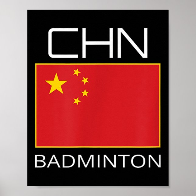 China Badminton Team Fläkt Gift China Idrottsman C Poster (Framsidan)