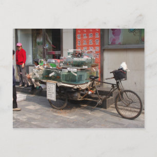 China Bicycle - sälja fisk Vykort
