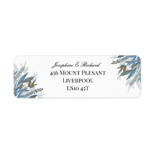 China Blue Foliage Returadress Lable Returadress Etikett