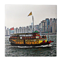 China Boat Victoria Harbor Hong Kong