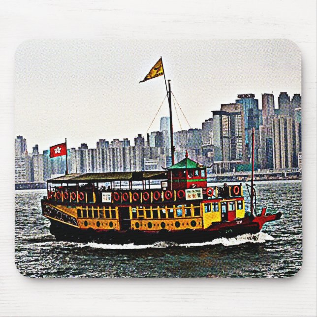 China Boat Victoria Harbor Hong Kong Musmatta (Framsidan)