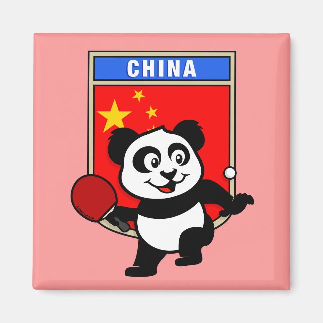 China Bord Tennis Panda Magnet (Framsidan)