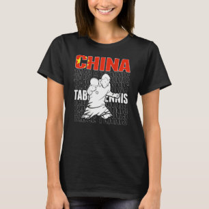 China Bordtennis Stöd kinesisk ping pong te T Shirt