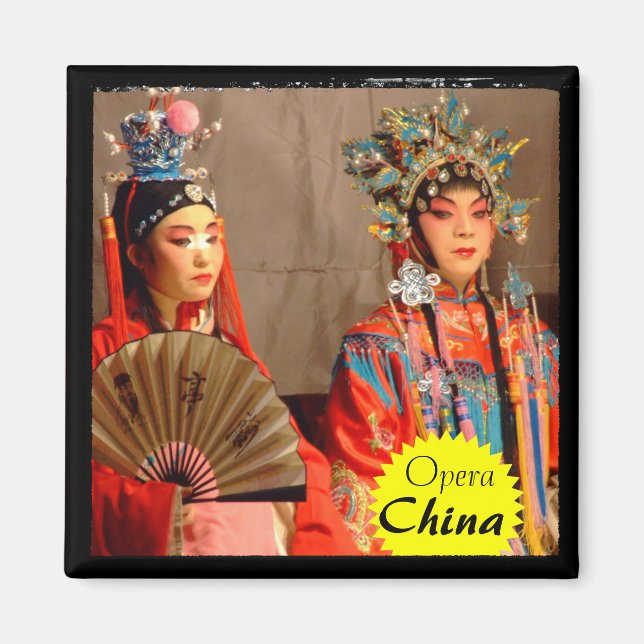 China, Chengdu, Traditional China Opera (Magnet) Magnet (Framsidan)