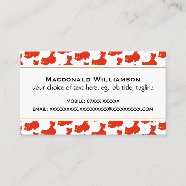 CHINA Christian Scripture John 3:16 Visitkort (Framsida)