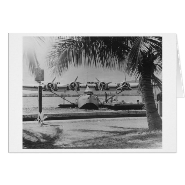 China Clipper Mooring on Hawaiian Island Hälsningskort (Framsidan Horizontal)