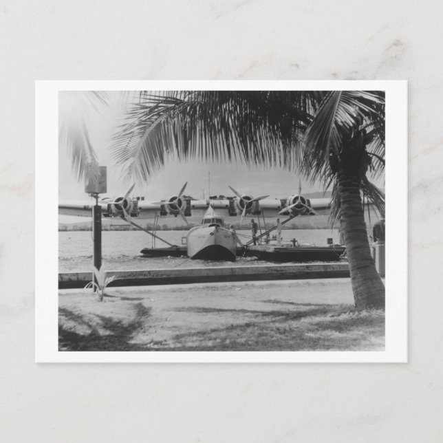 China Clipper Mooring on Hawaiian Island Vykort (Framsida)