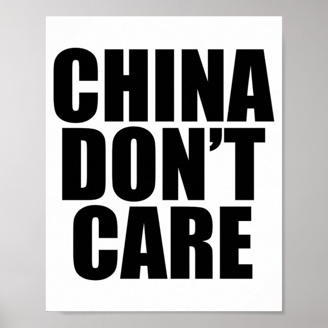 China Dont Care  Poster (Framsidan)