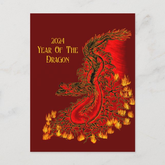 China Dragon, 2024 års Helg Vykort (Framsida)