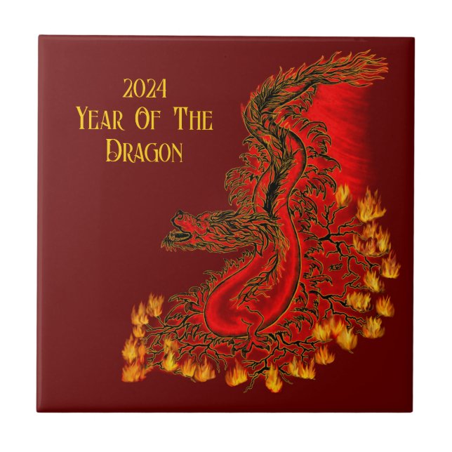 China Dragon, 2024 års Kakelplatta (Framsidan)