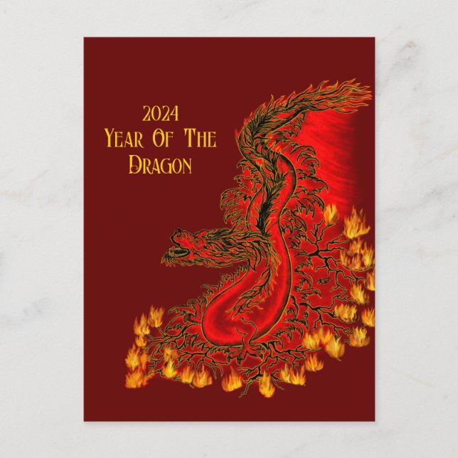 China Dragon, 2024 års Vykort (Framsida)