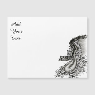 China Dragon, Black and white Design i Tattoostyl