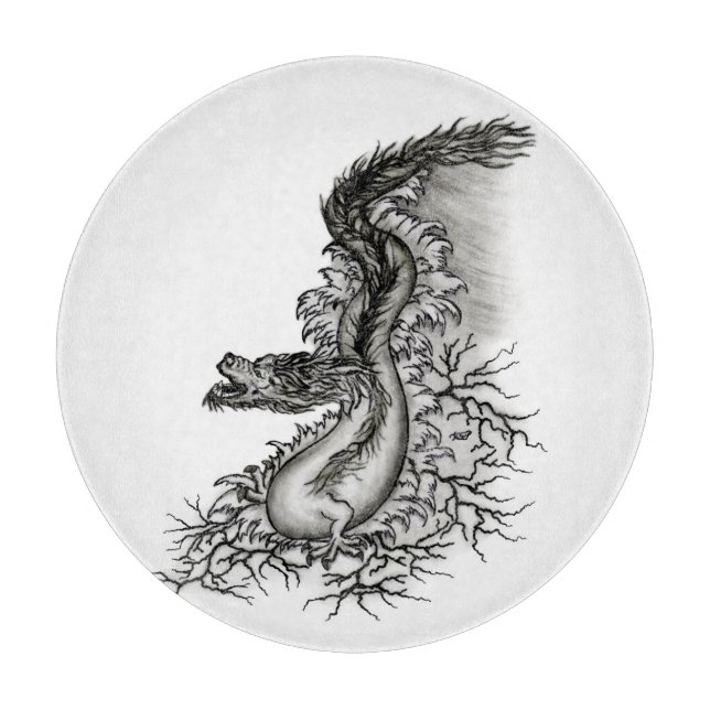 China Dragon, Black and white Design i Tattoostyl (Framsidan)