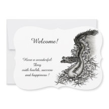 China Dragon, Black and white Design i Tattoostyl