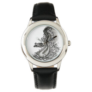 China Dragon i Tattoostyle Armbandsur