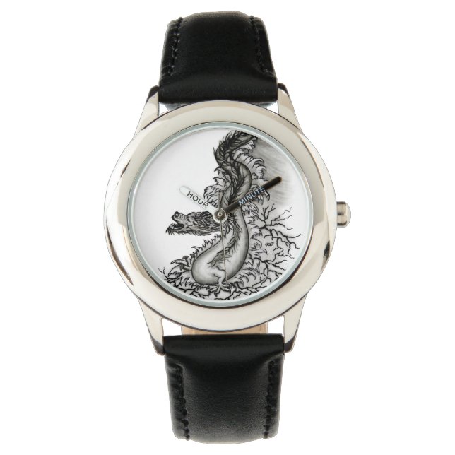 China Dragon i Tattoostyle Armbandsur (Framsida)