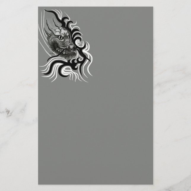 China Dragon i Tattoostyle Brevpapper (Framsida)