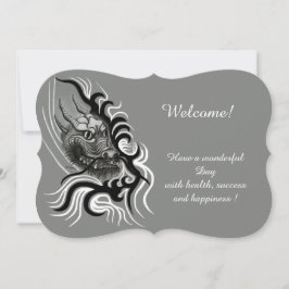 China Dragon i Tattoostyle Inbjudningar