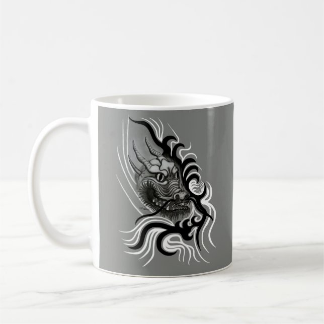 China Dragon i Tattoostyle Kaffemugg (Vänster)