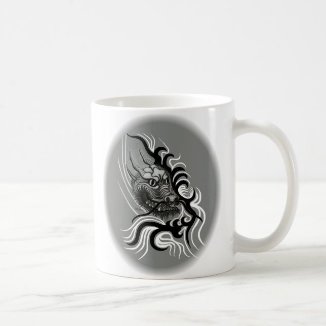 China Dragon i Tattoostyle Kaffemugg (Höger)