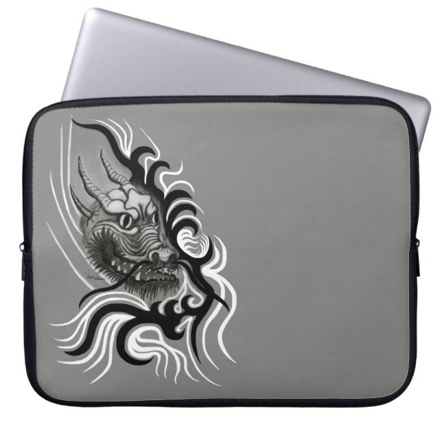 China Dragon i Tattoostyle Laptop Fodral (Framsidan)
