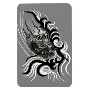 China Dragon i Tattoostyle Magnet