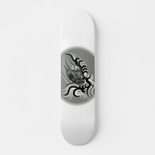 China Dragon i Tattoostyle Old School Skateboard Bräda 21,6 Cm (Framsida)