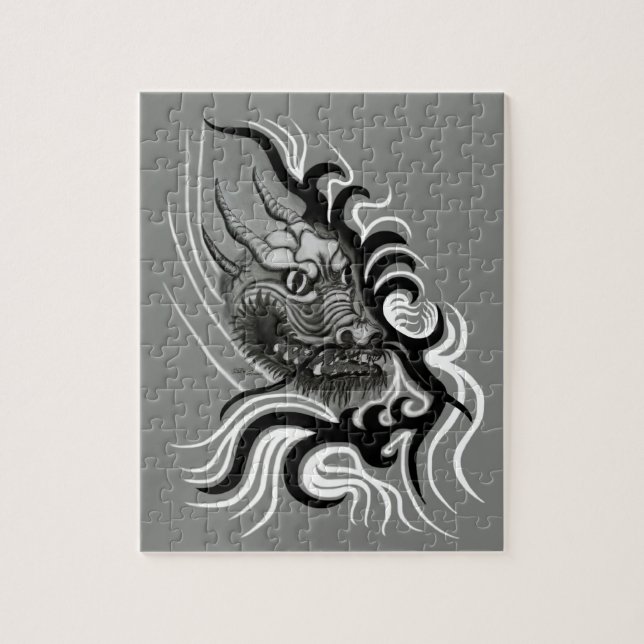 China Dragon i Tattoostyle Pussel (Vertikal)