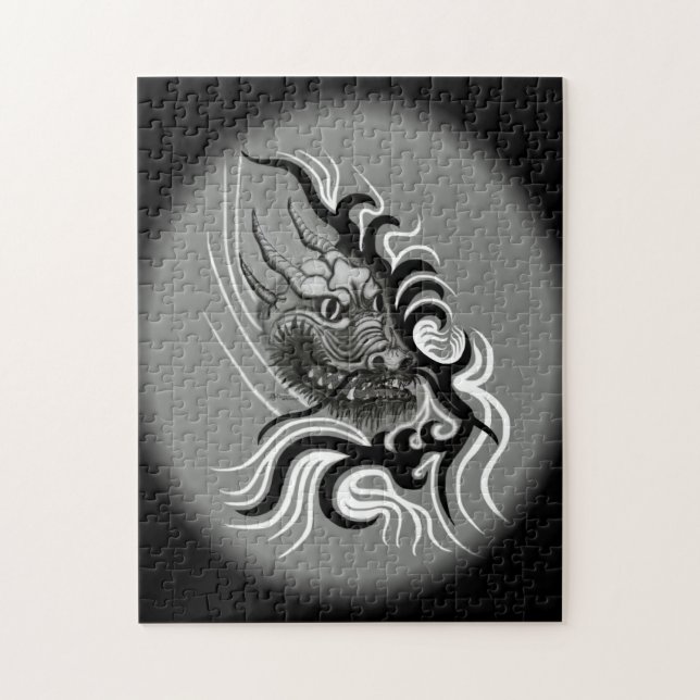 China Dragon i Tattoostyle Pussel (Vertikal)