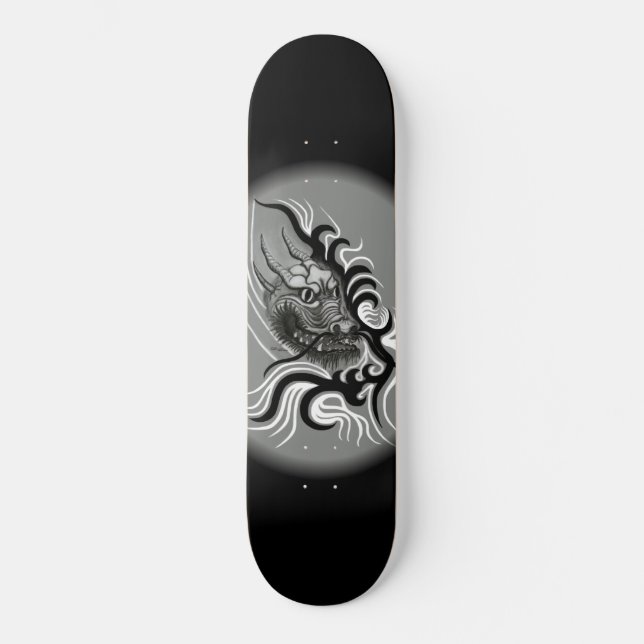 China Dragon i Tattoostyle Skateboard Bräda 19,5 Cm (Framsida)
