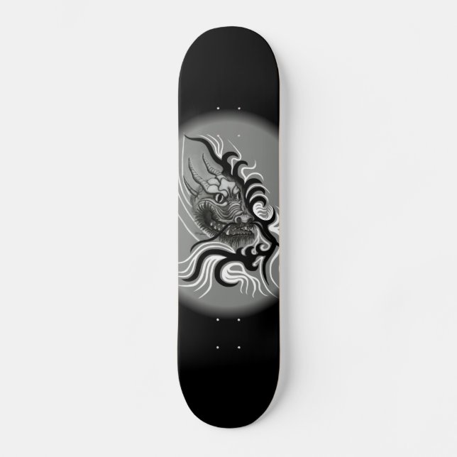 China Dragon i Tattoostyle Skateboard Bräda 19,5 Cm (Framsida)