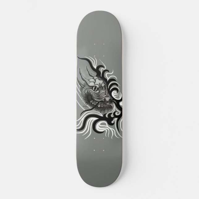 China Dragon i Tattoostyle Skateboard Bräda 21,5 Cm (Framsida)