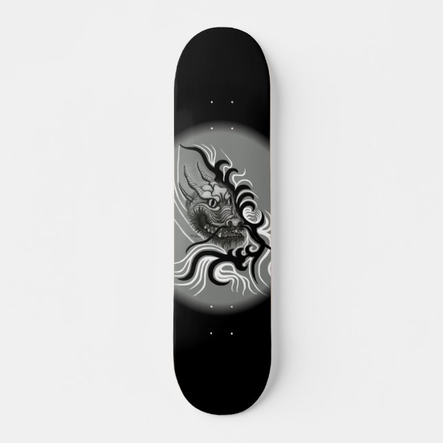China Dragon i Tattoostyle Skateboard Bräda 21,5 Cm (Framsida)